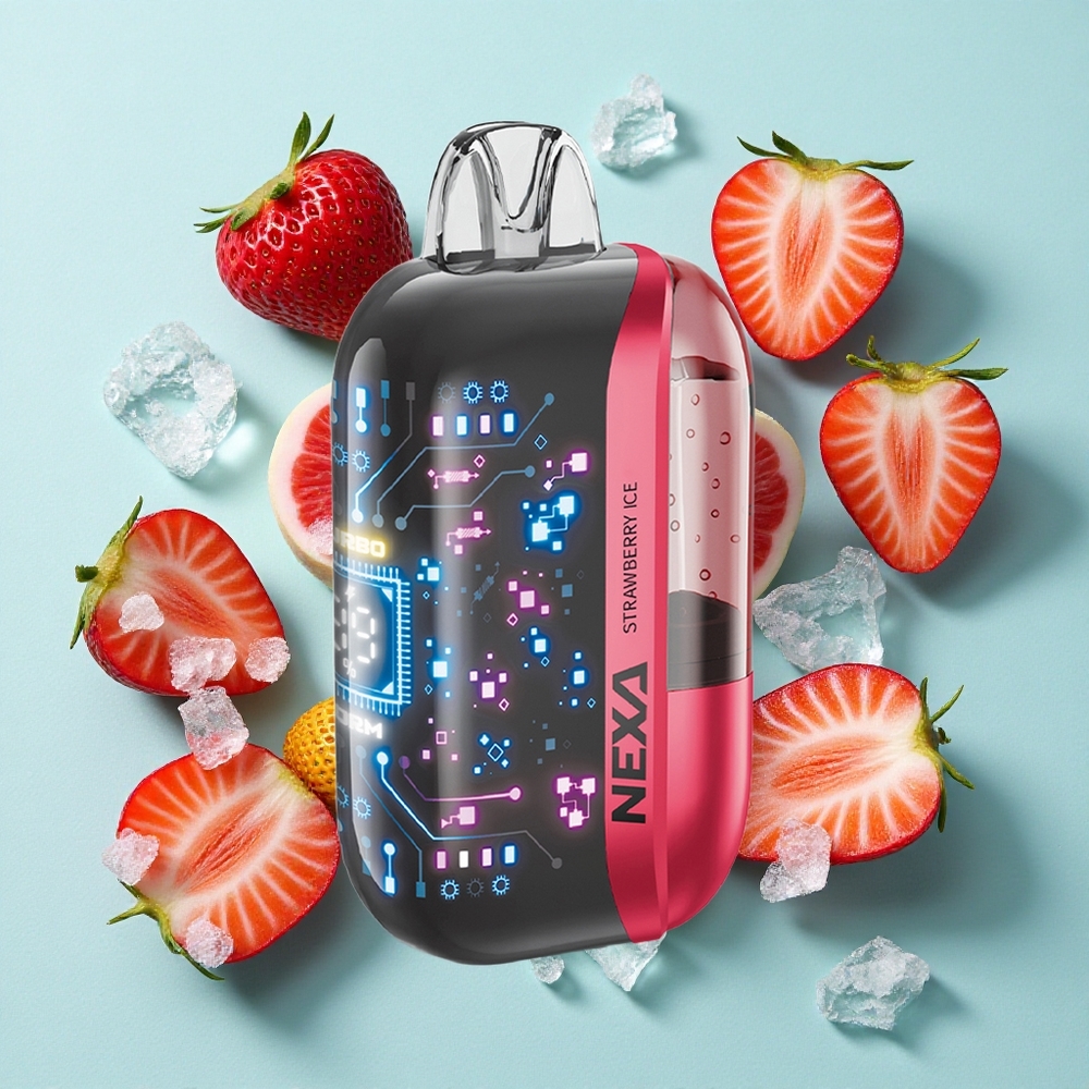 NEXA Ultra 50000 Puffs Morango Gelo 20ml Capacidade Pré-preenchida 800mah Capacidade da Bateria Brasil vape