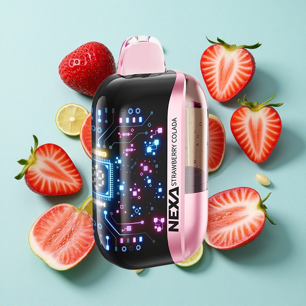 NEXA Ultra 50000 Puffs Vape descartável Colada de Morango 20ml Capacidade Pré-preenchida 800mah Capacidade da Bateria Brasil vape