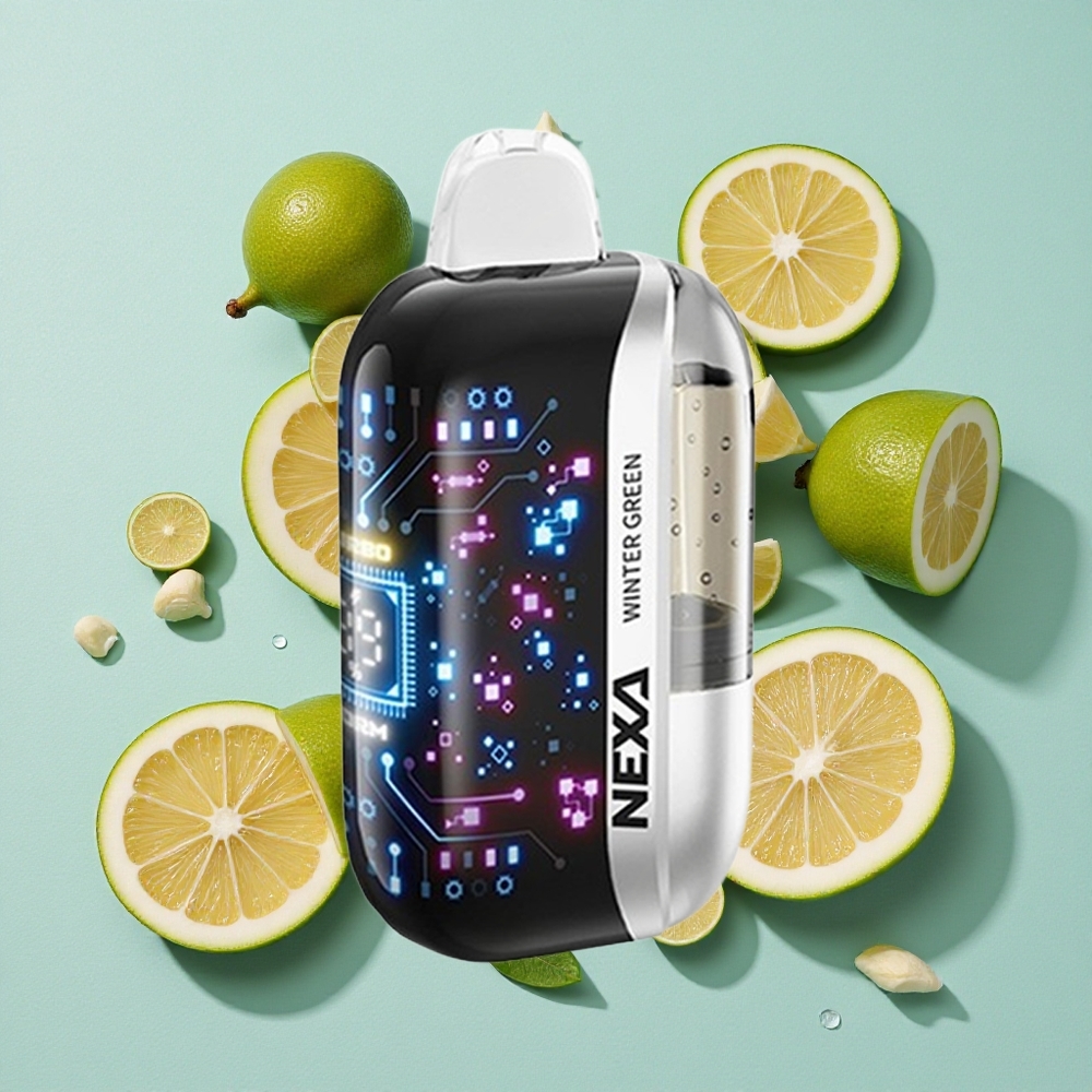 NEXA Ultra 50000 Puffs Verde Inverno 20ml Capacidade Pré-preenchida Tela Curva 3D Brasil vape