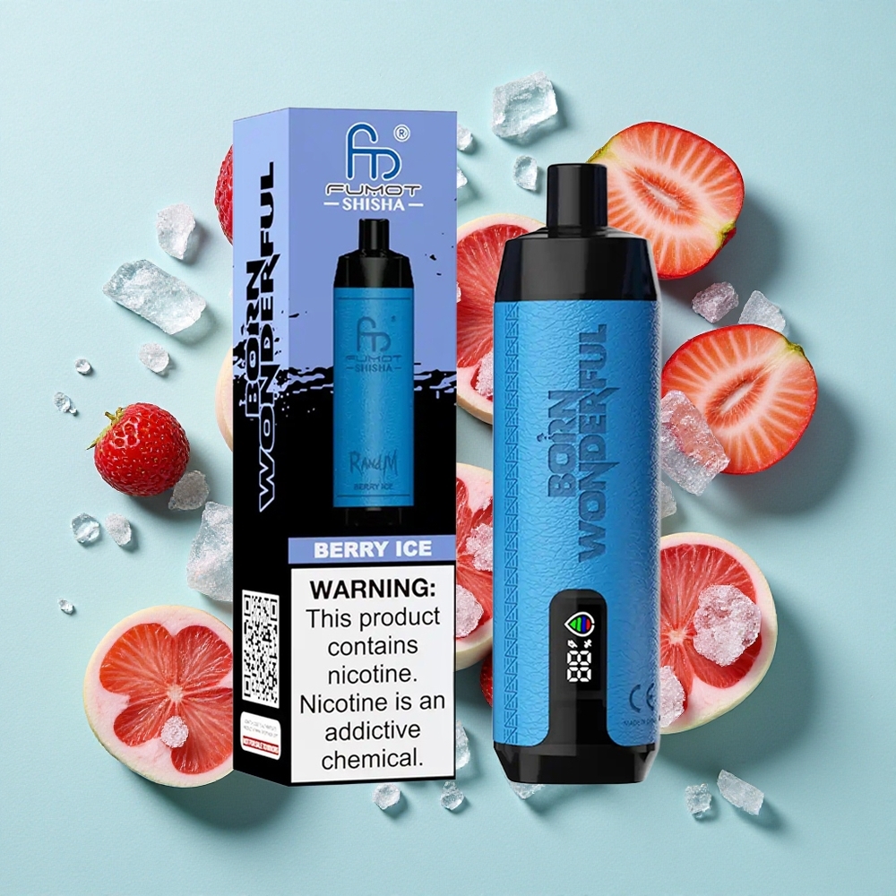 RandM Fumot Shisha 10000 Puffs Gelo Silvestre 18ml e-líquido pré-carregado 850 mAh bateria Brasil vape