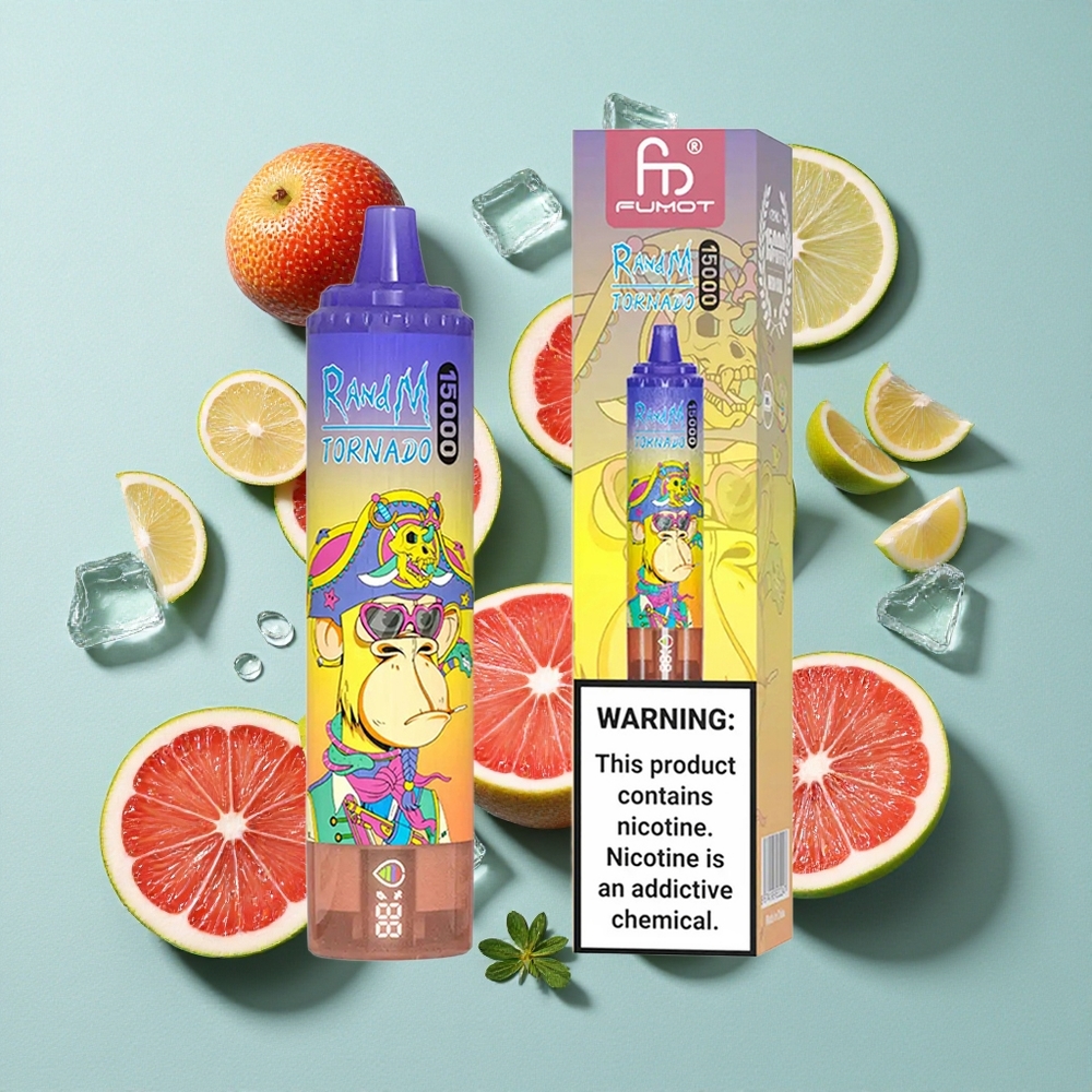 RandM Fumot Tornado 15000 Puffs Capacidade de Líquido 25ml Cola Gelo Brasil vape