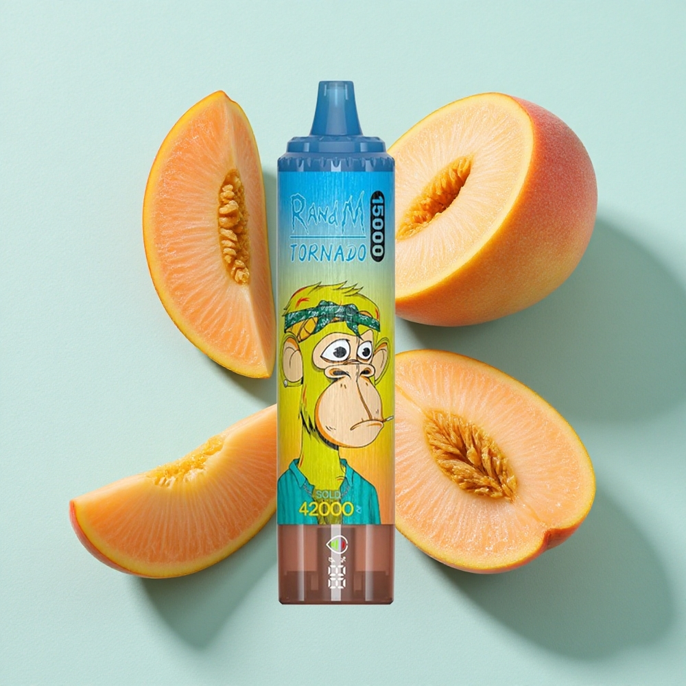 RandM Fumot Tornado 15000 Puffs Pêssego Manga 25ml Tela LCD Brasil vape