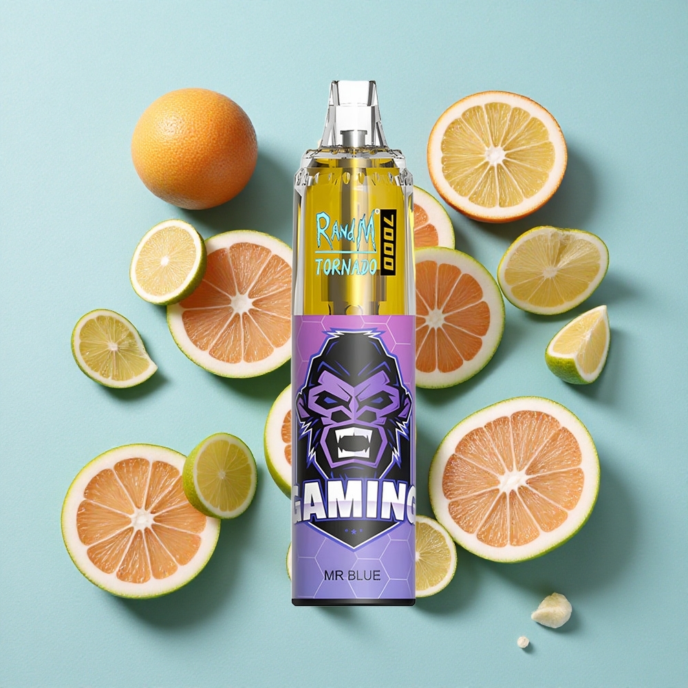 RandM Fumot Tornado 7000 Puffs Dr. Azul 14 ML E-líquido 850 MAH Bateria Brasil vape