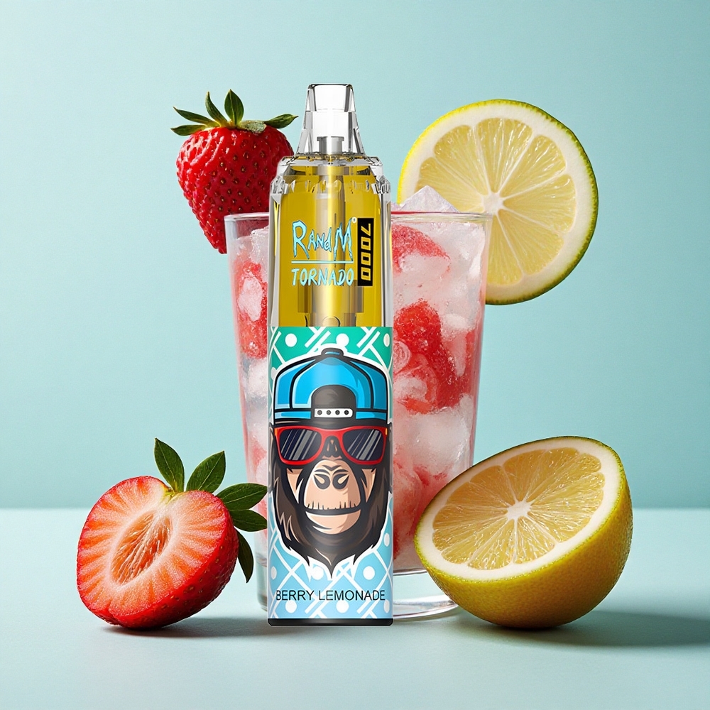 RandM Fumot Tornado 7000 Puffs Limonada de Frutas Vermelhas 14 ML Bateria 850 MAH Brasil vape