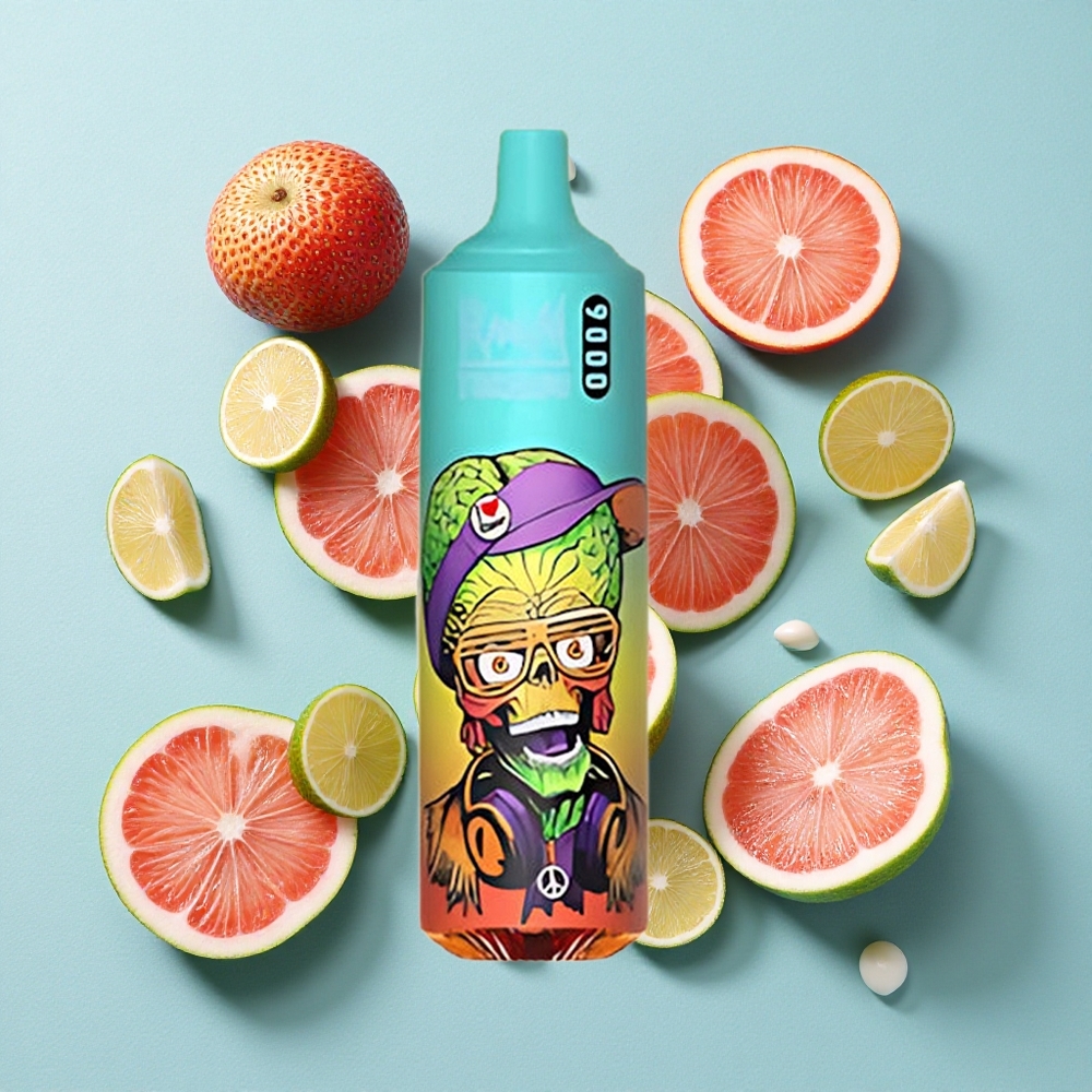 RandM Fumot Tornado 9000 Puffs 18 mL Capacidade de E-líquido Bluelicious Ice Gelo Brasil vape