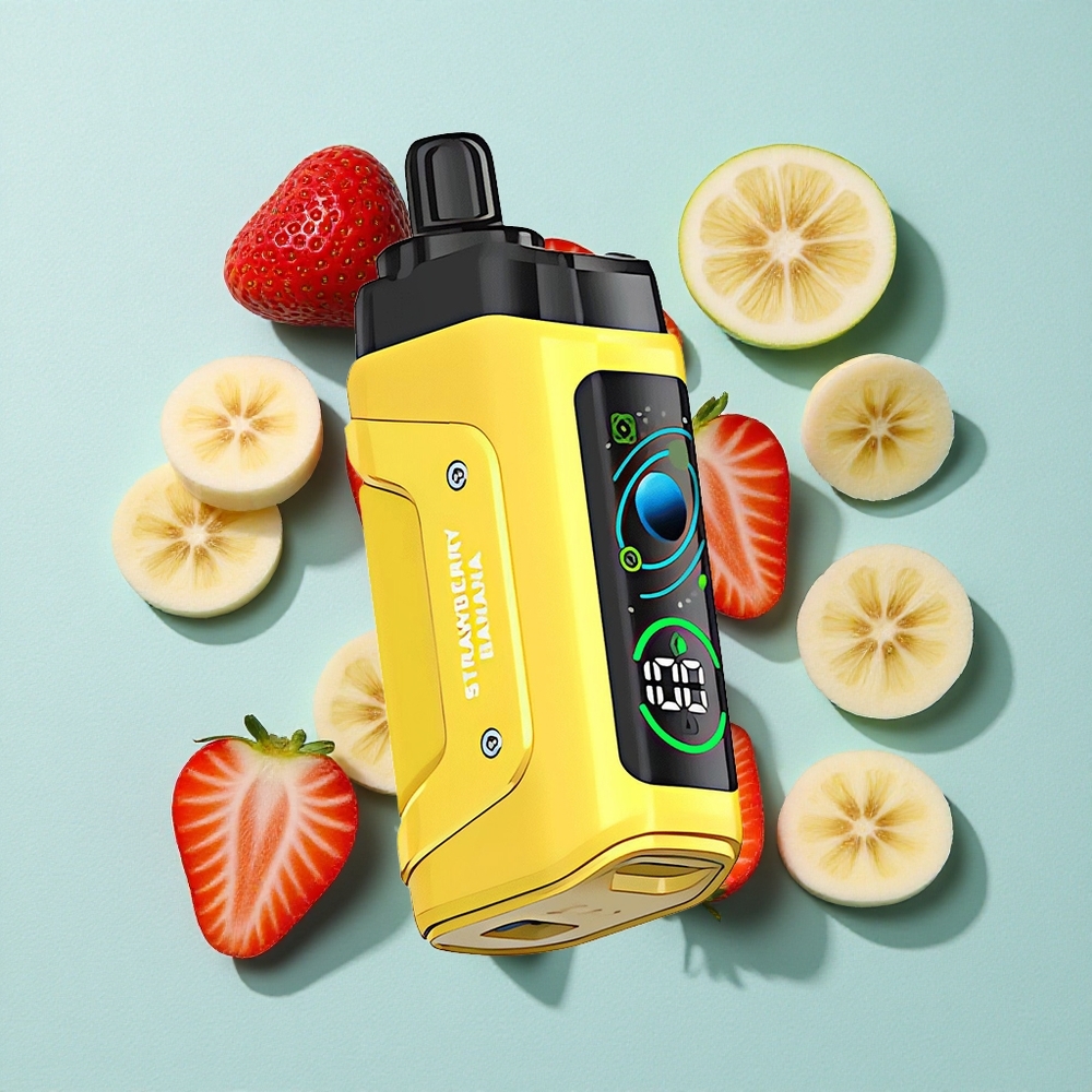 Razz Bar 45000 Puffs Morango Banana Ajustável de Fluxo de Ar Recarregável Type-C Brasil vape