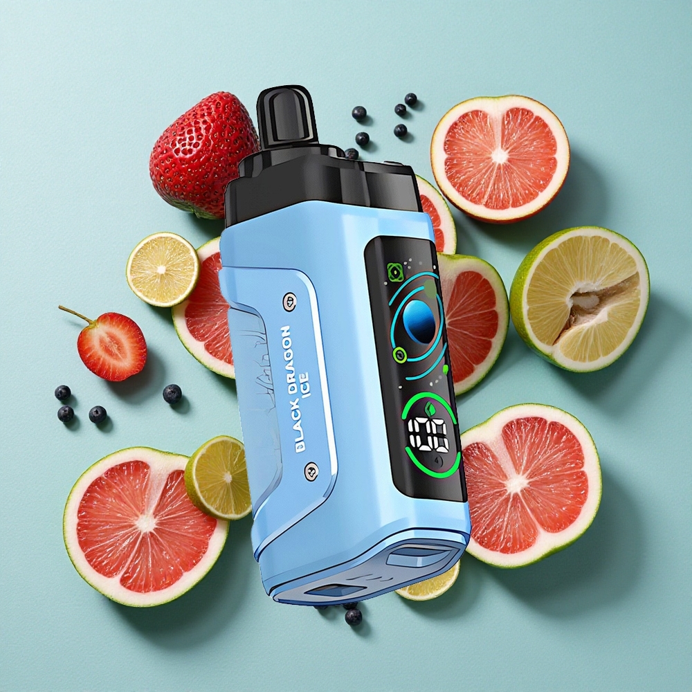 Razz Bar 45000 Puffs Sabor Dragão Negro Gelo Bobina Mesh 1.0 Ohm Brasil vape