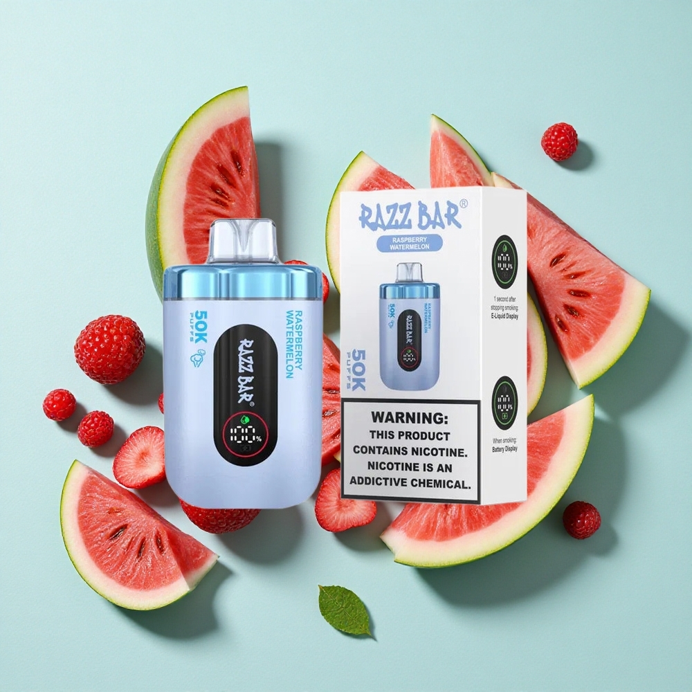 Razz Bar 50K Puffs Framboesa Melancia 650 Mah Recarregável Brasil vape
