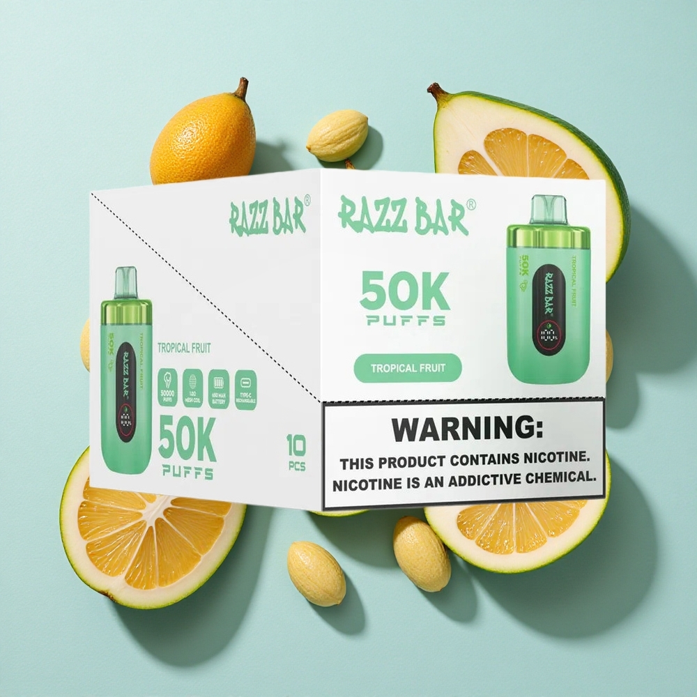 Razz Bar 50K Puffs Frutas Tropicais 650 Mah Recarregável Brasil vape